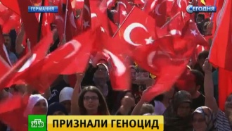После признания геноцида армян турки устроили в Берлине протесты