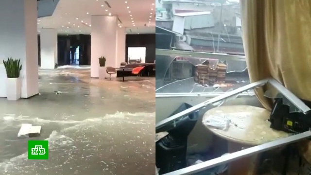Российские туристы показали, как пережили мощный удар урагана в Китае.Китай, погода, стихийные бедствия, штормы и ураганы.НТВ.Ru: новости, видео, программы телеканала НТВ