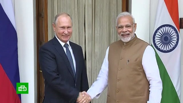 Путин проводит переговоры с премьером Индии.Индия, Путин, дипломатия, переговоры.НТВ.Ru: новости, видео, программы телеканала НТВ