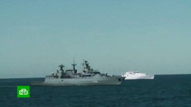 Российские боевые корабли наблюдают за учениями НАТО в Чёрном море.НАТО, Чёрное море, армия и флот РФ, корабли и суда.НТВ.Ru: новости, видео, программы телеканала НТВ