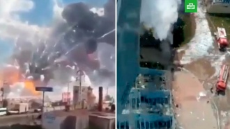 Российский самолет тушил пожар на фабрике фейерверков в Турции