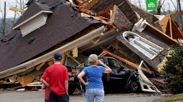 Смертоносные торнадо в штате Алабама разрушили несколько домов.США, смерть, стихийные бедствия, штормы и ураганы.НТВ.Ru: новости, видео, программы телеканала НТВ