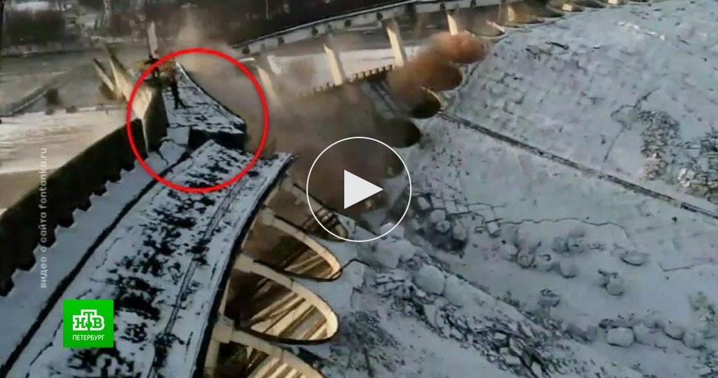 видео обрушения в петербурге