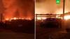 Пожар на мебельной фабрике в городе Фрязино: видео