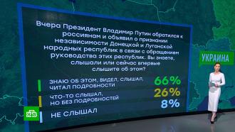 Признание ДНР и ЛНР поддержали более 70% россиян