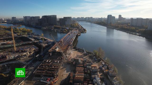 Мост через затон Новинки в бывшей промзоне «ЗИЛ» построили на 75%.Москва, мосты, строительство.НТВ.Ru: новости, видео, программы телеканала НТВ