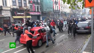 Погромы на улицах Брюсселя: как фанаты сборной Марокко отметили победу над Бельгией