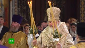Патриарх Кирилл провел рождественскую службу в храме Христа Спасителя