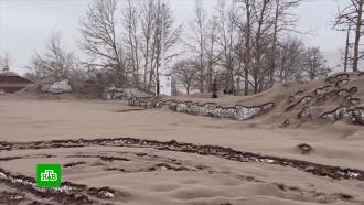 Толщина пеплового слоя на Камчатке доходит до 20 см