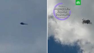 Момент взрыва вертолета над Брянской областью попал на видео