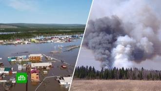 Российские регионы борются с паводками и пожарами