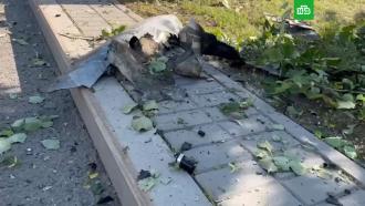 Опубликовано видео с места падения беспилотника в Белгороде