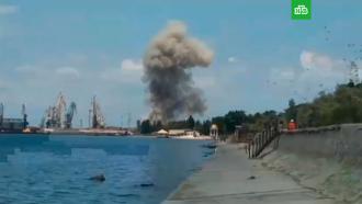 Опубликовано видео удара ВСУ по порту Бердянска