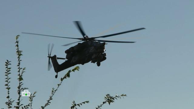 Ударные вертолеты ВС РФ уничтожают украинскую технику в зоне СВО