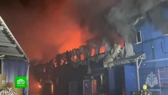Почти шесть часов в Петербурге тушили пожар на складе с картоном