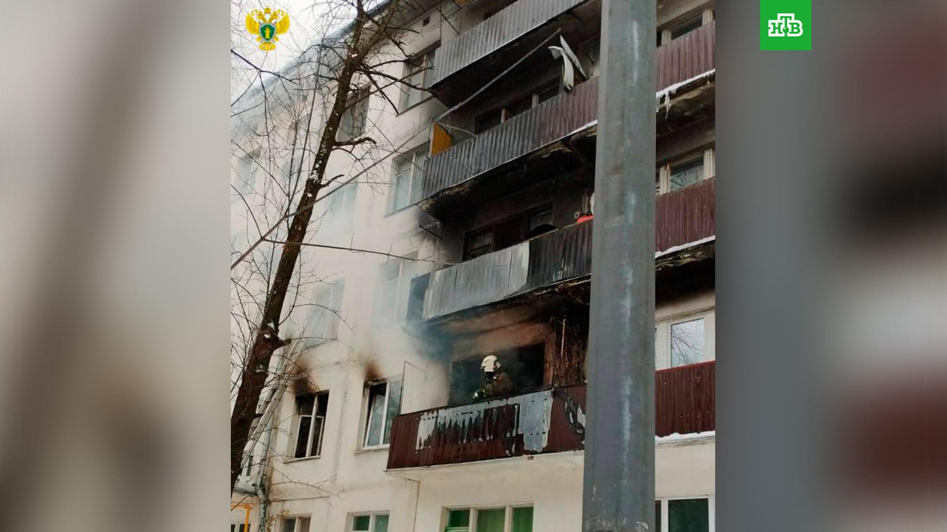 На западе Москвы произошел пожар в двухэтажном здании